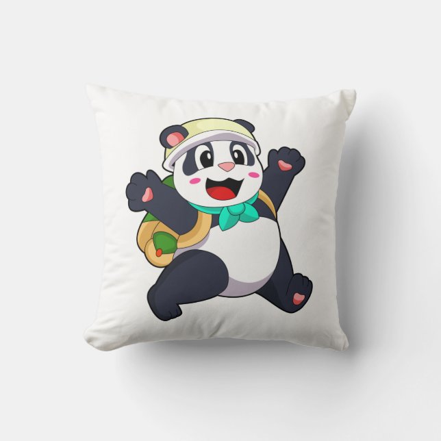 Cojín Decorativo Panda como estudiante (Anverso)