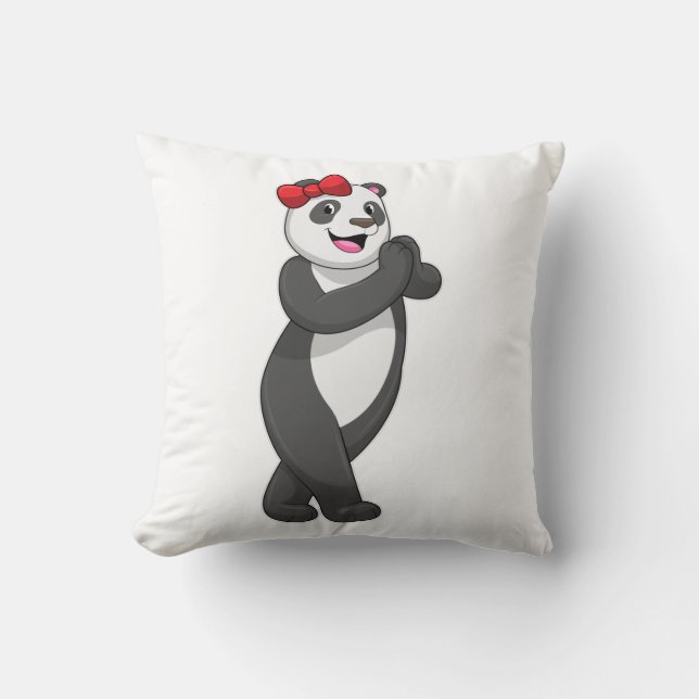 Cojín Decorativo Panda con cinta (Anverso)