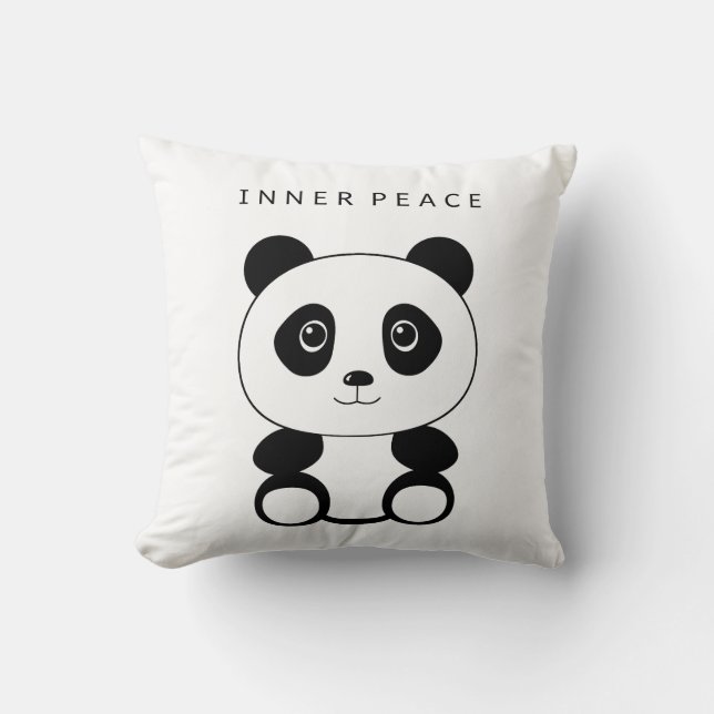 Cojín Decorativo Panda de paz interior (Anverso)