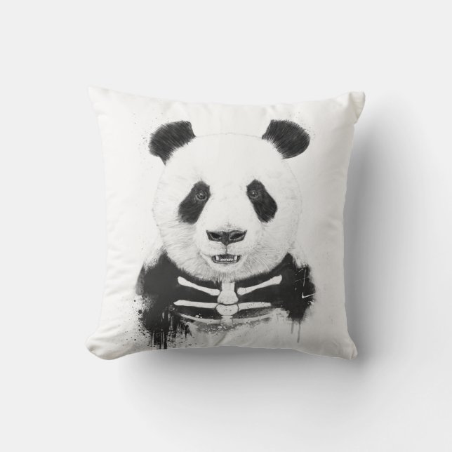 Cojín Decorativo Panda del zombi (Anverso)