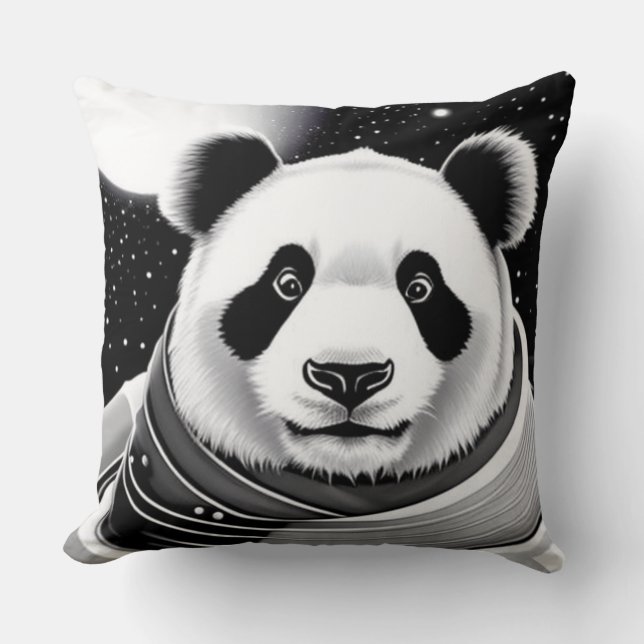 Cojín Decorativo Panda espacial (Anverso)