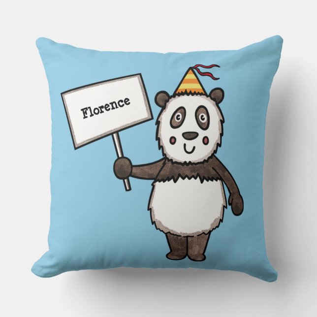 Cojín Decorativo Panda Fiesta Kid. (Anverso)