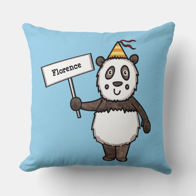 Cojín Decorativo Panda Fiesta Kid. (Anverso)