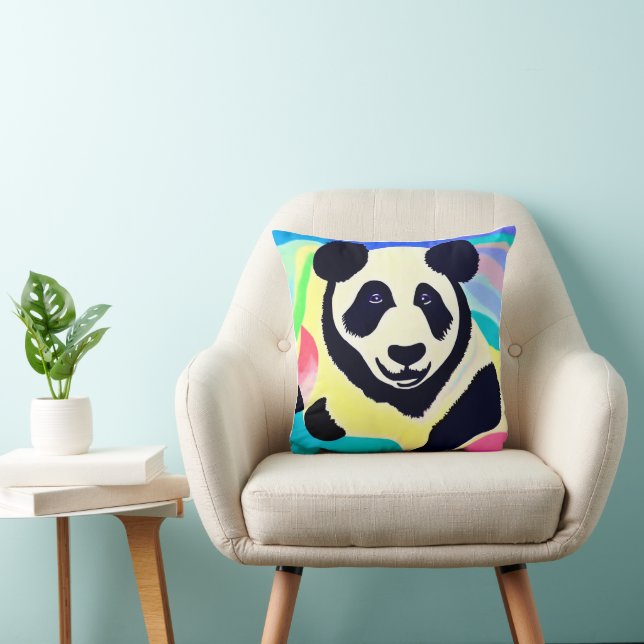 Cojín Decorativo  Panda fond multicolore (Silla)