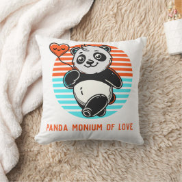 Cojín Decorativo Panda Monium of Love Personalizado