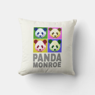 Cojín Decorativo Panda Monroe Bear retrato de arte pop