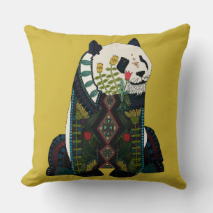 Cojín Decorativo panda ocre