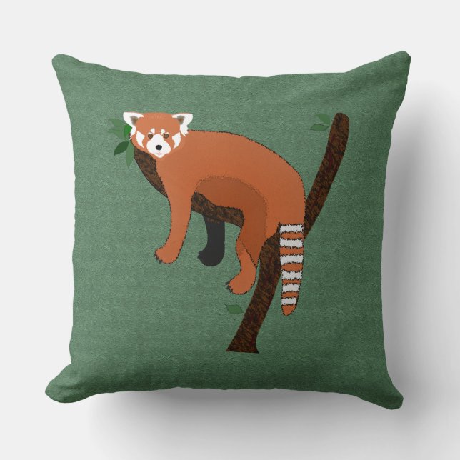 Cojín decorativo Panda Rojo (Anverso)