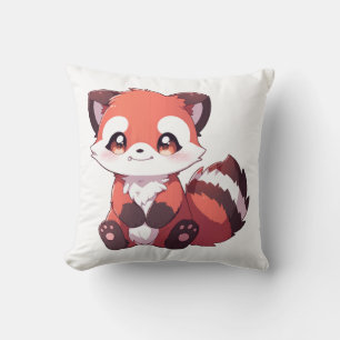 Cojín Decorativo panda rojo lindo