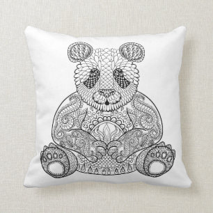 Cojín Decorativo Panda tribal inspirada