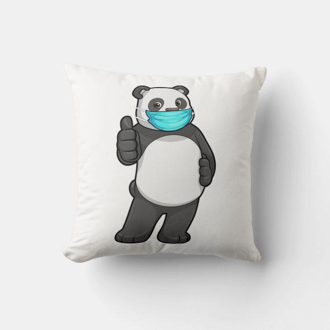 Cojín Decorativo Panda with Face mask (Anverso)
