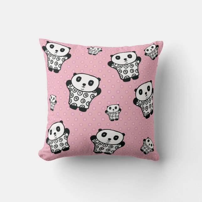 Cojín Decorativo Pandy el Panda de lunares (Anverso)