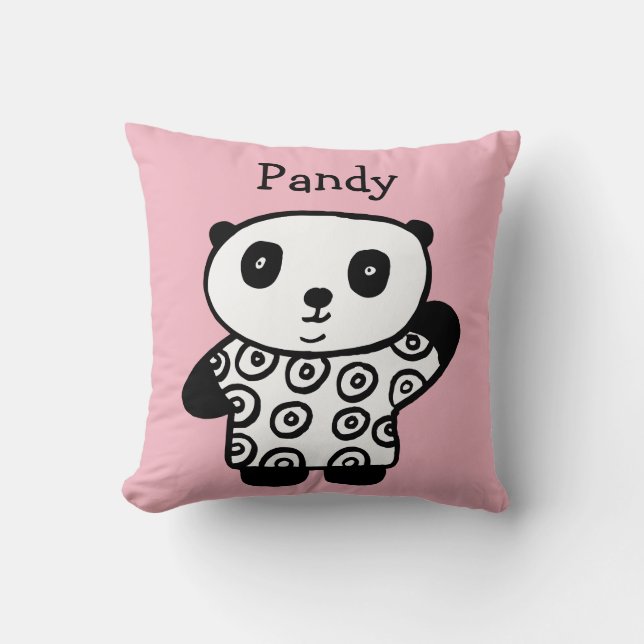 Cojín Decorativo Pandy el Panda personalizado (Anverso)