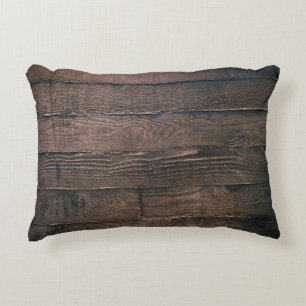 Cojín Decorativo Paneles de madera marrón