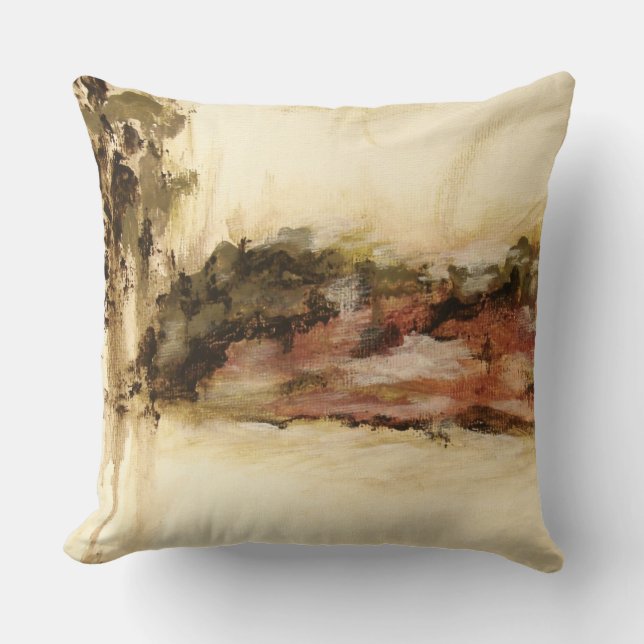 Cojín Decorativo Panorama de arte ambiguoso y abstracto (Anverso)