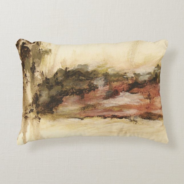 Cojín Decorativo Panorama de arte ambiguoso y abstracto (Anverso)