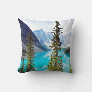 Cojín Decorativo Panorámico del valle del lago el   moraine de diez