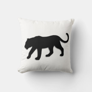 Cojín Decorativo Pantera negra en blanco
