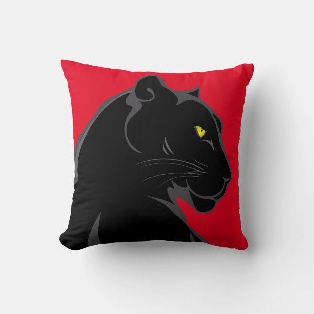 COJÍN DECORATIVO PANTHER NEGRO (Anverso)
