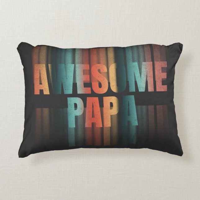 Cojín Decorativo Papá asombroso (Anverso)