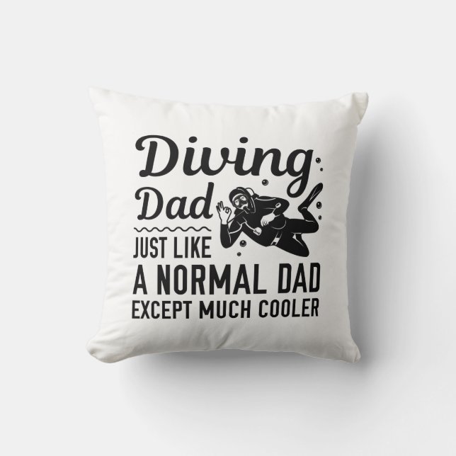 Cojín Decorativo Papá buceo (Anverso)