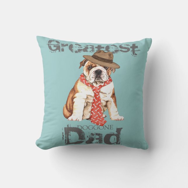 Cojín Decorativo Papá Bulldog (Anverso)