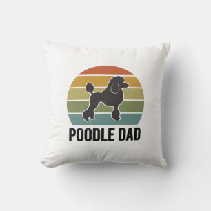 Cojín Decorativo Papá Caniche Diseño de Amante de Perros Vintage At