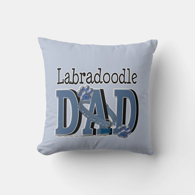 Cojín Decorativo PAPÁ de LabraDoodle (Anverso)