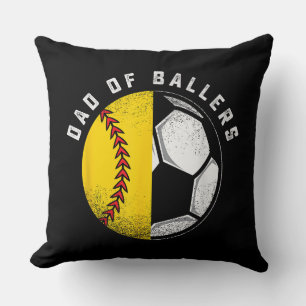 Cojín Decorativo Papá de los jugadores Padre Hijo Jugador de softba