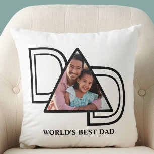 Cojín Decorativo Papá del Mundo Personalizado con Foto