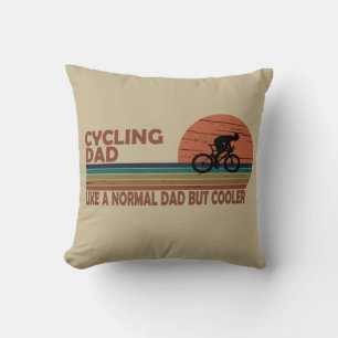 Cojín Decorativo Papá divertido en bicicleta como un papá normal pe