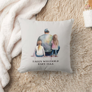 Cojín Decorativo Papá e hijas personalizados (9)