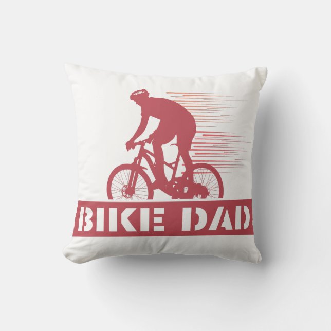 Cojín Decorativo Papá en bicicleta (Anverso)