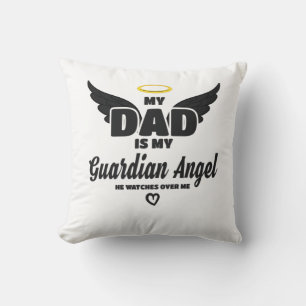 Cojín Decorativo Papá Es Mi Ángel De Guardianes Que Me Vigila En Me