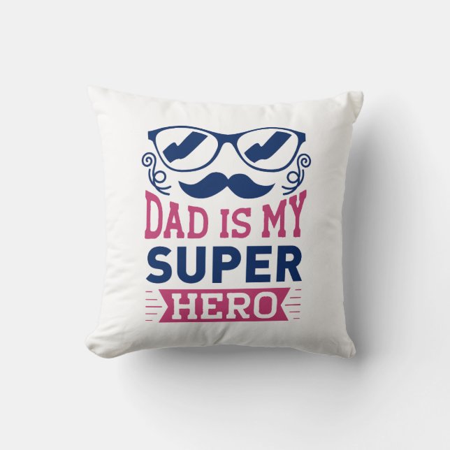 Cojín Decorativo Papá es mi superhéroe (Anverso)