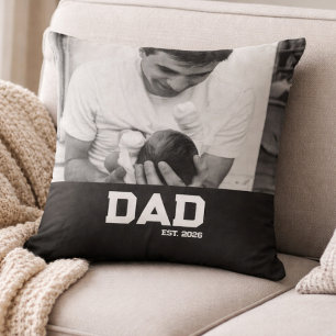 Cojín Decorativo Papá Est Foto Negro & Blanco Año Día del Padre