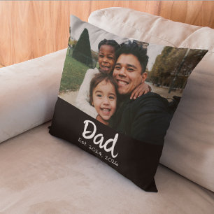 Cojín Decorativo Papá Establecido Foto Escritura Blanca