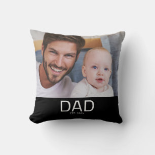 Cojín Decorativo Papá Estableció Foto Moderna Negrita