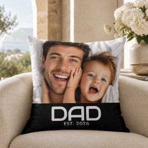Cojín Decorativo Papá Estableció Foto Moderna Negrita
