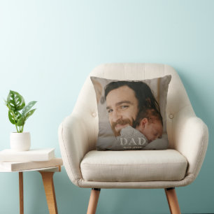 Cojín Decorativo Papá Estableció la Foto Moderna