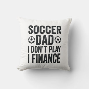 Cojín Decorativo Papá Fútbol No Juego Financio Camiseta Vintage_