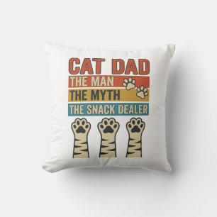 Cojín Decorativo Papá Gato El Distribuidor de Snacks Camiseta Vinta