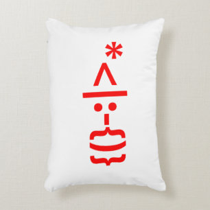 Cojín Decorativo Papá Noel con barba emoticono de Navidad