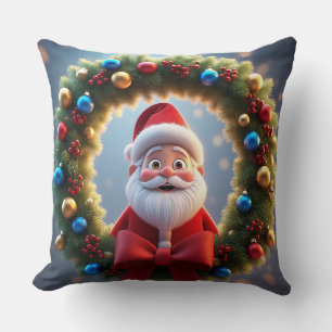 Cojín Decorativo Papá Noel de dibujos animados festivos de Navidad