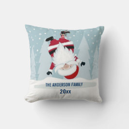 Cojín Decorativo Papá Noel divertido colgado boca abajo