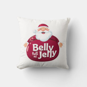 Cojín Decorativo Papá Noel Divertido con Barriga Llena de Jalea – N
