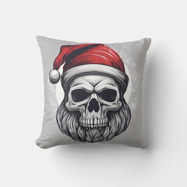 Cojín Decorativo Papá Noel esqueleto (Anverso)