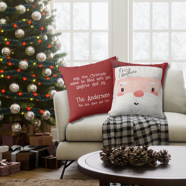 Cojín Decorativo Papá Noel personalizado Feliz Navidad (Subido por el creador)