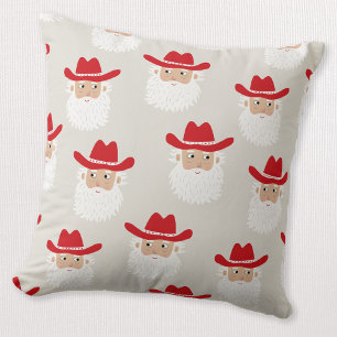 Cojín Decorativo Papá Noel Vaquero Navidad Occidental