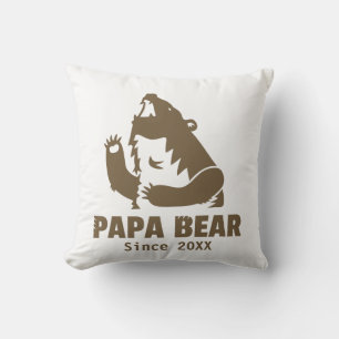Cojín Decorativo Papa Oso Marrón Gruñón Año de la Paternidad